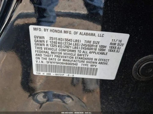 Actuador ABS FWD 2016-2018 Pilot 5150132