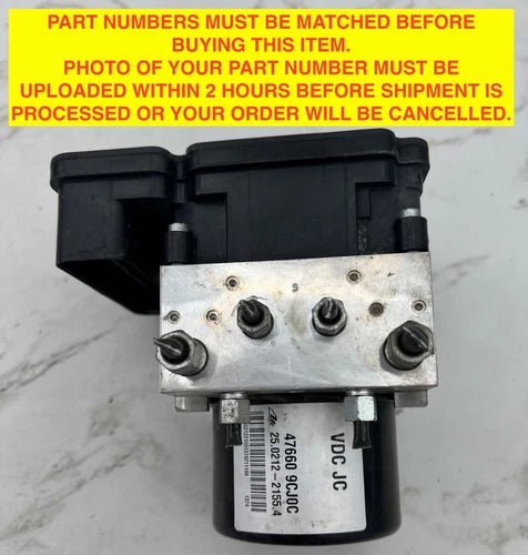 Bomba y módulo ABS 2014-2019 Nissan Frontier 47660-9CJ0C